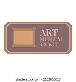 Carnival museum ticket icon cartoon vector. Entry festival. Paper history