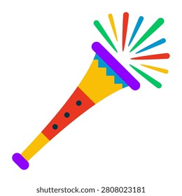 Carnival musical instruments vector icon set for party decoration