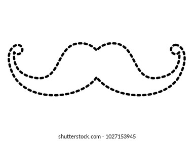 carnival mustache accessory icon