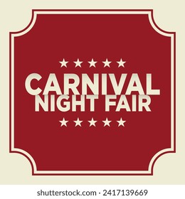 Carnival Night Fair Social Media Post Illustration