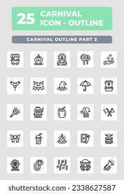 Carnival Outline Style Icon Design