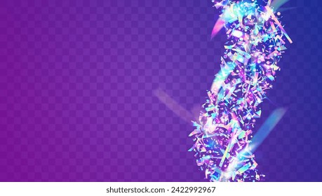 Carnival Paper. Modern Dust. Carnaval Effect. Glare Birthday Cristals. Party Background. 3d Concept. Blue Laser Sparkle. Falling Poster. Pink Carnival Paper