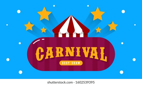 Carnival party background illustration vector with flat colors