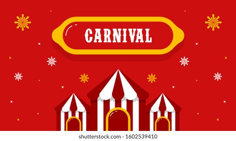 Carnival party background illustration vector with flat colors