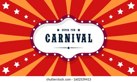 Carnival party background illustration vector with flat colors