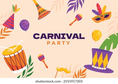 Carnival Party Background Vector Illustration By LycoLucky