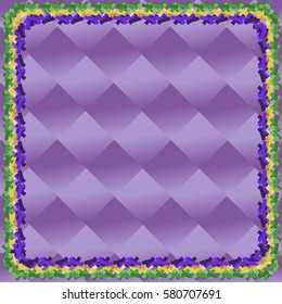 Carnival party card  on a purple background