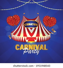 Carnival party celebration background with golden mask