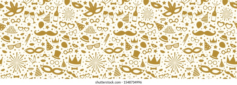 Carnival Party - concept of seamless pattern. Vector