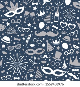 Carnival Party - concept of seamless pattern. Vector