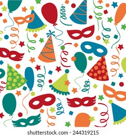 Carnival and party decorations pattern