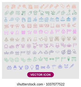 Carnival and Party Element Vector Icons