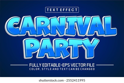 Carnival party font Text effect editable