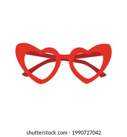 Carnival party masquerade costume glasses sunglasses set isolated on white background. Vector 