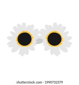 Carnival party masquerade costume glasses sunglasses set isolated on white background. Vector 