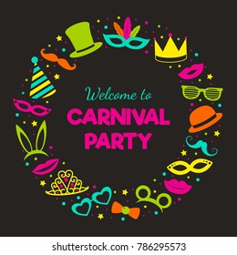 Carnival Party - poster. Vector.