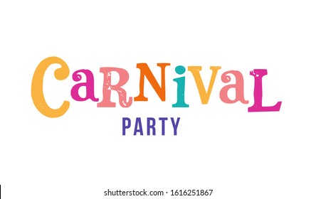 Carnival, party, Rio Carnaval, Purim background with confetti, music instruments, masks, clown hat and fireworks. Vector illustration