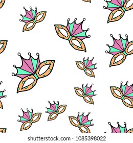 Carnival party seamless pattern
