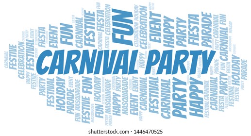 Carnival Party word cloud vector made with text only