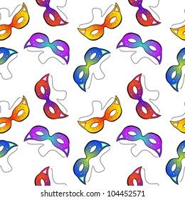 carnival pattern, abstract seamless texture; vector art illustration