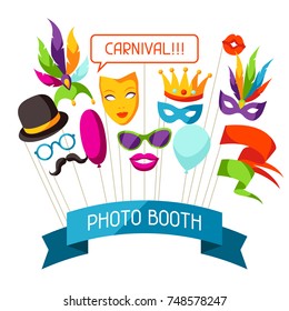Carnival photo booth props. Accessories for festival and party.