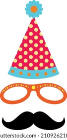 Carnival photo booth props. Fun party mask