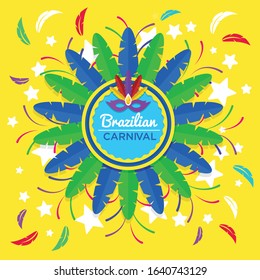 Carnival poster, banner with colorful party elements