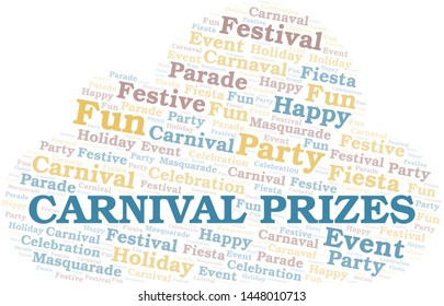 Carnival Prizes word cloud vector made with text only