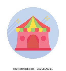 Carnival rounded color, mini illustration icon. use for modern concept, print, UI, UX kit, web and app development. Vector EPS 10, related to entertainment, festival, funfair and hobbies.