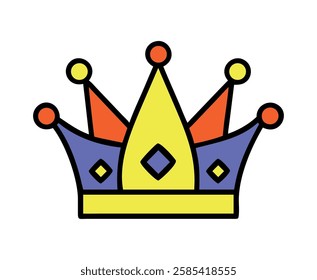 Carnival royal crown vector illustration