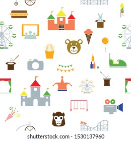 carnival seamless pattern background icon.