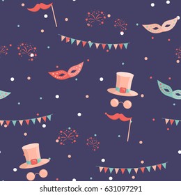 Carnival seamless pattern. Vector illustration.