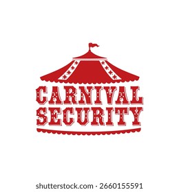 Diseño de emblema de carpa de seguridad de carnaval