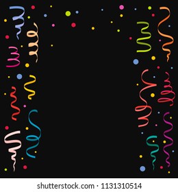 Carnival serpentine concept background. Flat illustration of carnival serpentine vector concept background for web design