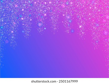 Carnival Serpentine. Cristal Ribbon. Falling Banner. Unicorn Tinsel. Light Concept. Pink Laser Paper. Glare Colourful Backdrop. Transparent Effect. Blue Carnival Serpentine