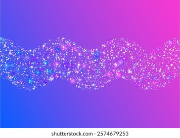 Carnival Serpentine. Glare Birthday Explosion. Carnaval Sparkle. Laser Pattern. Falling Ribbon. Modern Design. Iridescent Paper. Purple Disco Glitter. Pink Carnival Serpentine