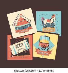 carnival set collection icons