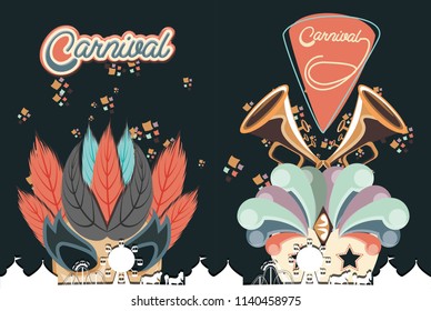 carnival set collection icons