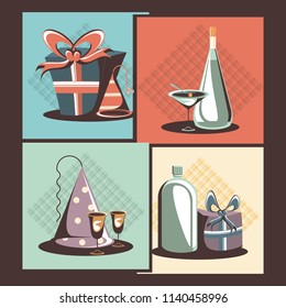 carnival set collection icons