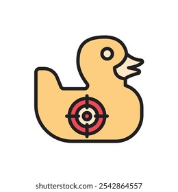 Carnival Shoot Duck Icon Vector Illustration