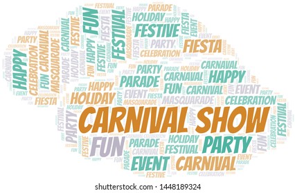 Carnival Show word cloud vector made with text only