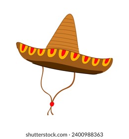 carnival sombrero cartoon. ethnic festival, mariachi traditional, fiesta festive carnival sombrero sign. isolated symbol vector illustration