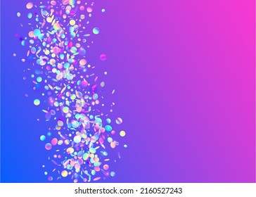 Carnival Sparkles. Rainbow Background. Violet Laser Glare. Webpunk Art. Glitter Foil. Cristal Glitter. Metal Burst. Shiny Abstract Wallpaper. Purple Carnival Sparkles