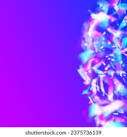 Carnival Sparkles. Transparent Effect. Blur Element. Crystal Art. Party Festival Serpentine. Glitch Texture. Pink Metal Glitter. Fantasy Foil. Violet Carnival Sparkles