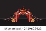 Carnival stand Gate entrance vector with for mock up event display, arch design