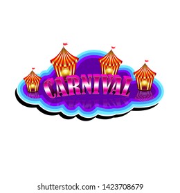 Carnival sticker, background, banner, template, brochure, flyer for your happiness moment