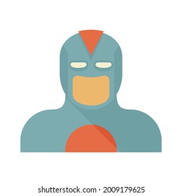 Carnival superhero icon. Flat illustration of carnival superhero vector icon isolated on white background