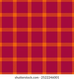 Karneval Tartan Textur Muster, paisley karierten Vektorhintergrund. Teenager nahtlose Stoff Textil Check in hellen und roten Farben Palette.