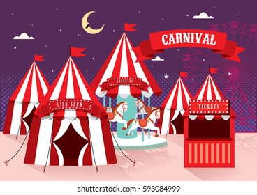 carnival template vector/illustration