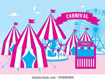 carnival template vector/illustration